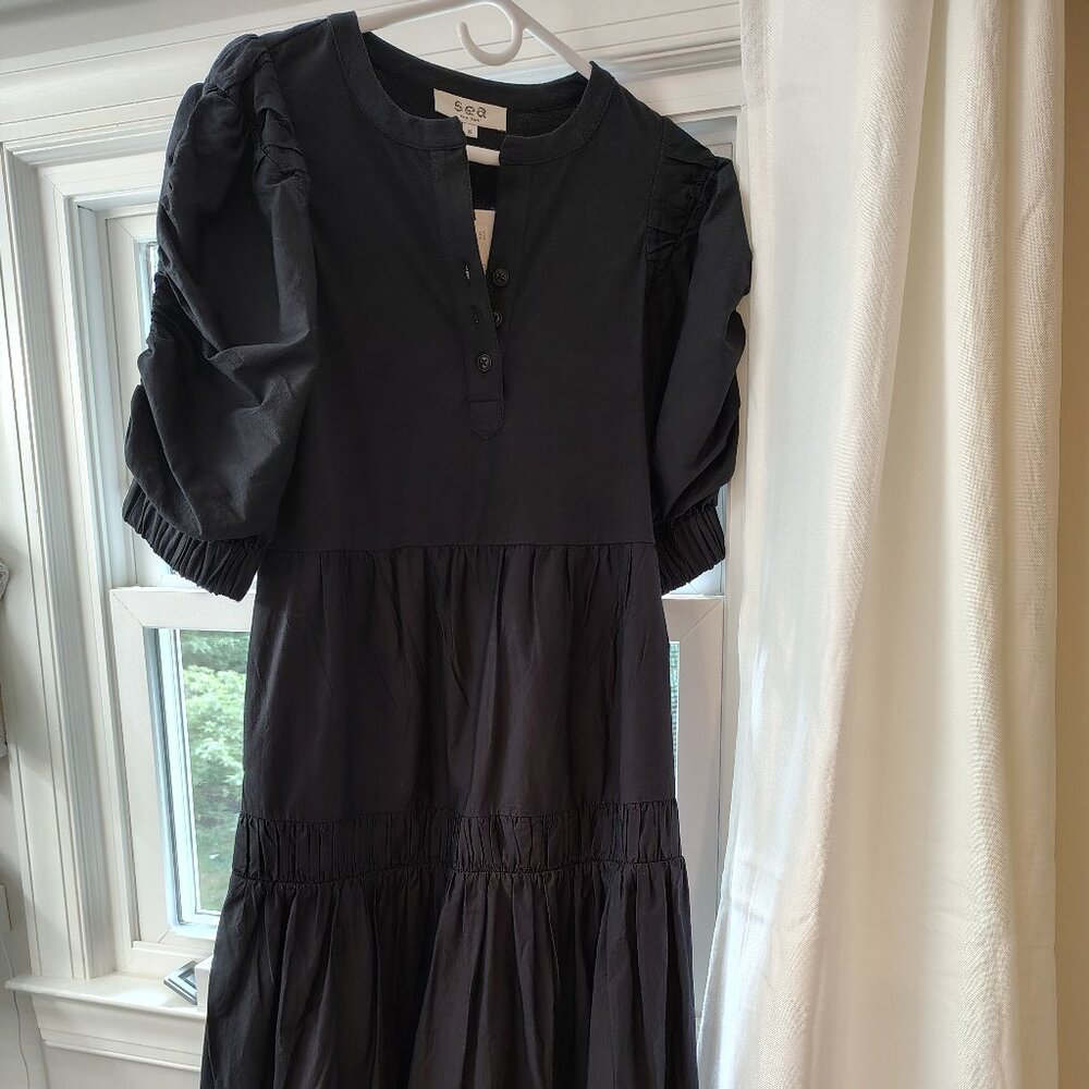 Sea New York Black Midi Dress